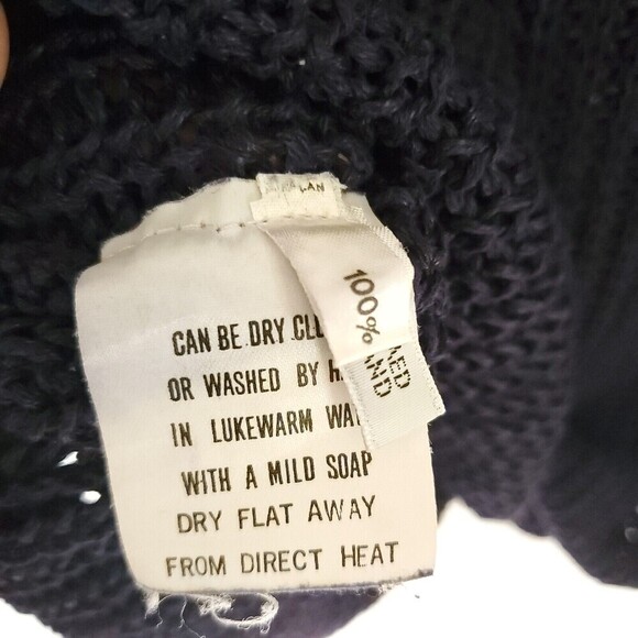 Vintage Eskandar Knit 100% Linen Sweater Womens Large Blue see through Lagenlook - Picture 11 of 16